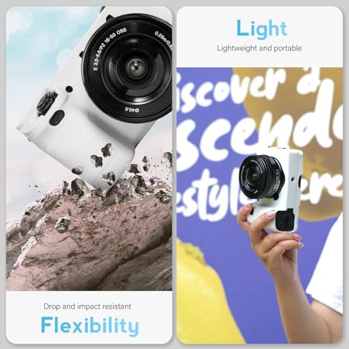 Case for Sony Alpha A6400 A6300, 2 Screen Protector, White - Image 6
