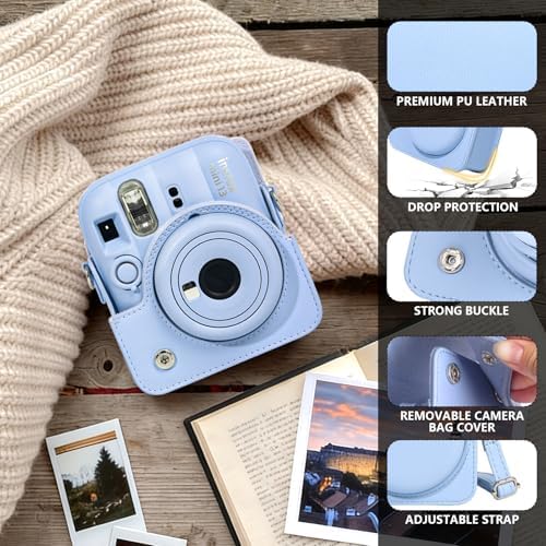 CAIYOULE Camera Case for Fujifilm Instax Mini 13 Instant Film Camera, Blue - Image 2