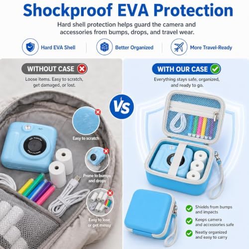 PAIYULE Kids Instant Print Camera Case for ESOXOFFORE for Dylanto Blue - Image 4