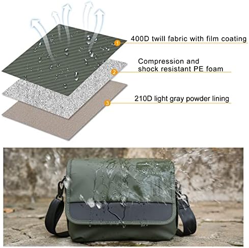 Besnfoto Camera Bag Small DSLR Camera Shoulder Bag for Photographer Waterproof Messenger Bag Crossbody Case Compatible with Canon Sony Nikon - Image 6