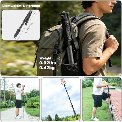 Koolehaoda 65" Camera Monopod Carbon Fiber Photography Monopod - Image 5