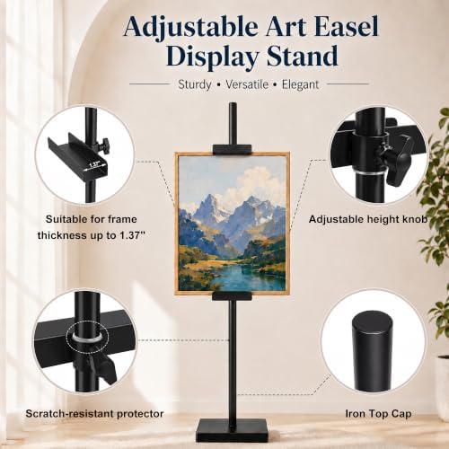 32" Adjustable Tabletop Easel Stand,Picture Frame Holder Stand for Display,Decorative Stands for Photos,Plates,Painting,Artwork,Poster,Books - Image 3