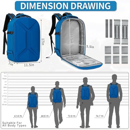 TORIBIO Large Hardshell Camera Backpack DSLR/SLR/Mirrorless Photography Bag - Image 2