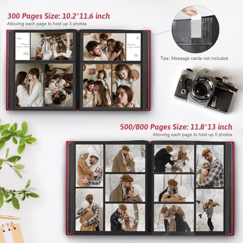 Popotop 4x6 Photo Album Holds 800 Pictures, Vegan Leather Hardcover - Image 5