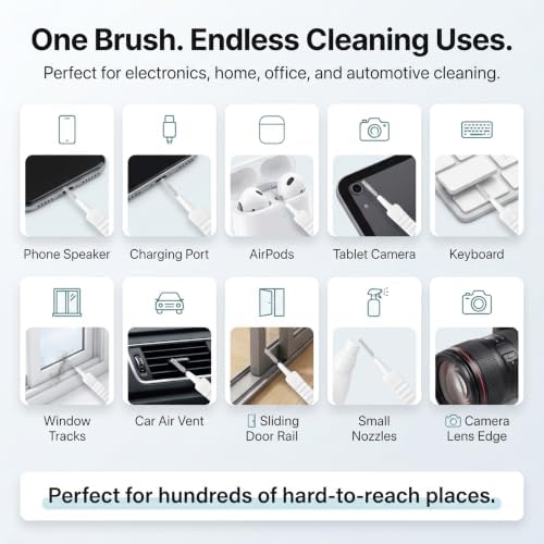 Phone Port Cleaner - 10 Pack Phone Charge Port Cleaning Tool Kit, Cell-Phone Charging Port-Cleaning Kit, Charging Port-Cleaner, Anti-Clogging Mini Brushes for Clean Mobile Speaker, Tablet, Camera - Image 6