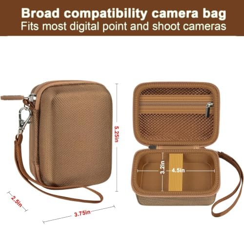 ALKOO Digital Camera Case for CAMKORY/Pouch for KODAK Pixpro, Dark Brown - Image 3
