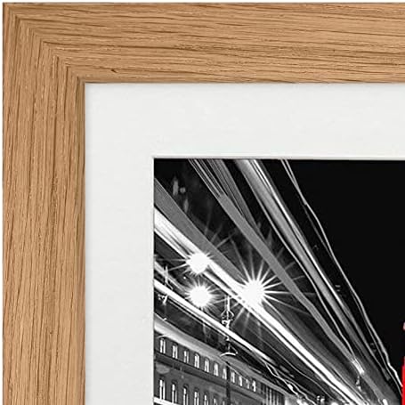 Americanflat 11x14 Picture Frame with Shatter-Resistant Glass - Use as 8x10 Frame with Mat or Display 11x14 Photo Without Mat - Signature Collection - Picture Frames for Wall Display - Dark Oak - Image 7