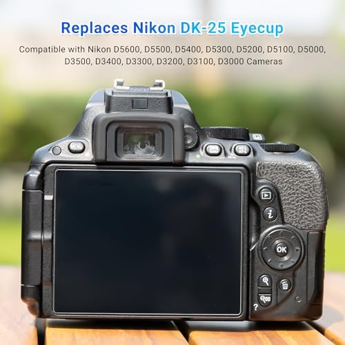JJC 2-Pack DK-25 Eyecup Eyepiece Viewfinder for Nikon D5600 D5500 D3200 - Image 5