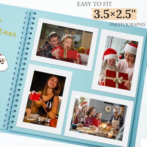 Scrapbook Photo Album 7"x7" 20 Sheets 40 Pages Hardcover Kraft Paper Khaki - Image 4