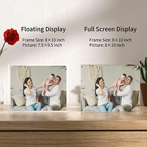 Sezanrpt Acrylic Picture Frames 8x10 Inches, Photo Frame for Love Memories, Family Happiness, Pet Pictures, Stamps Collection, Cash, Specimen Display, Two 8x10 Acrylic Block in 12mm + 12mm - Image 5