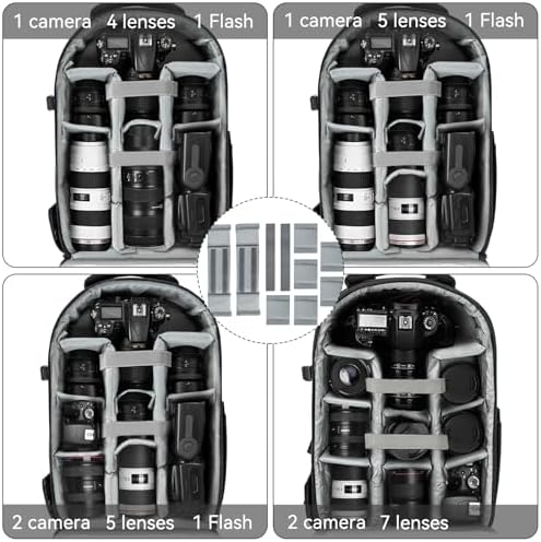 TORIBIO Large Hardshell Camera Backpack DSLR/SLR/Mirrorless Photography Bag - Image 3