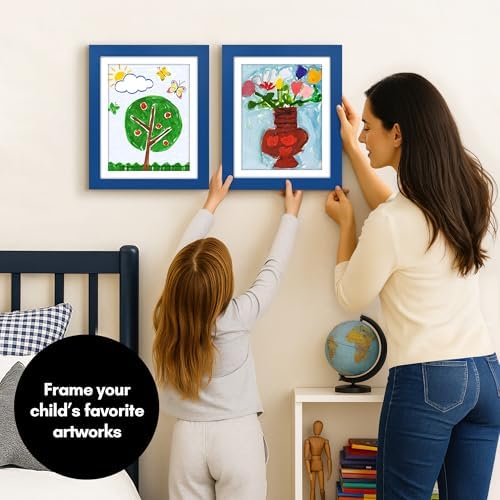 Americanflat 8.5x11 Changeable Kids Art Frame 2-Pack - Blue - Image 2