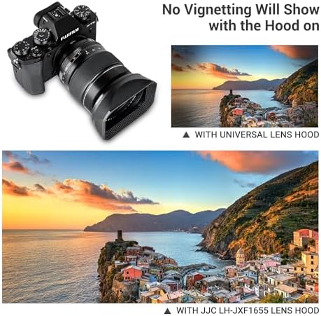 JJC Metal Square Lens Hood for Fuji Fujifilm XF 16-55mm f/2.8 R LM WR Lens - Image 4