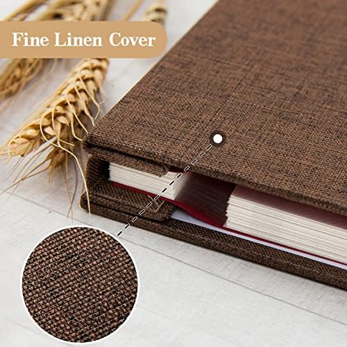potricher Large Self Adhesive Photo Album 40 Pages, Linen cover, Brown - Image 5