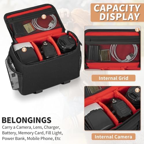 Camera Carrying Case, Camera Storage Bags Anti-Shock Crossbody Camera Case - Image 3