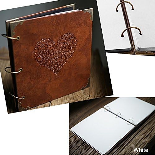 10 Sheets Double Sided Scrapbooking Refill Pages, 9.84x10.24" No Acid Thick Additional Craft Paper Cardboard for ALL ADVcer 10x10 inch Three-Ring Loose-Leaf Binder Photo Album Scrapbook (White) - Image 4