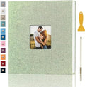 Photo Album Self Adhesive Pages Scrapbook, 11x10.6 GrassGreen 40 Pages by Aenbuslm