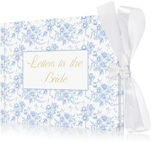Wedding Guest Book Letters to Bride 8.5x7 Inch,Blue,Classic by Humyoun