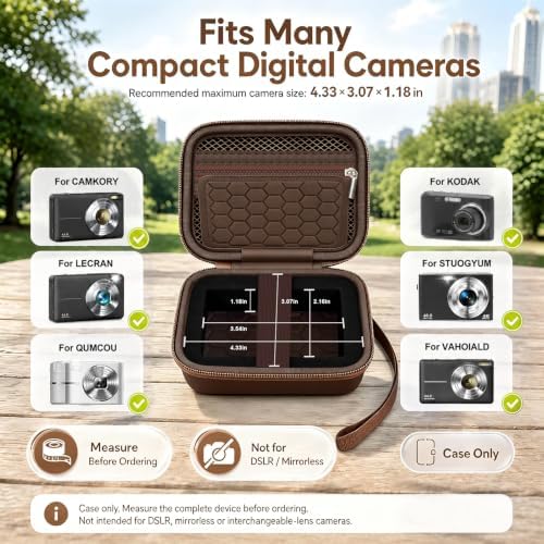 Comecase Camera Case for Kodak PIXPRO FZ55/FZ45, Coffee Brown - Image 2
