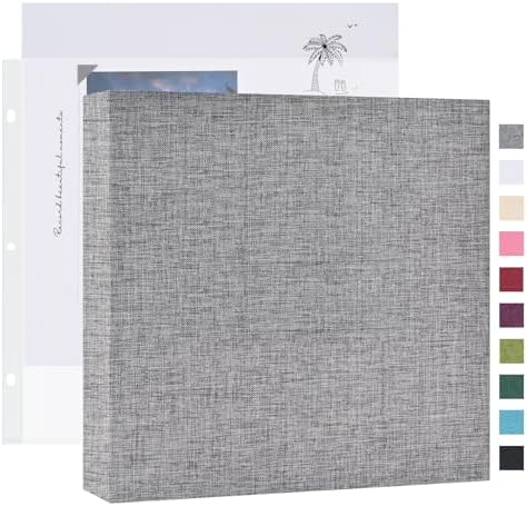Mublalbum 8x8 Inch 3 Ring DIY Scrapbook Photo Album 40 Pages, Grey by Mublalbum