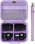Medium Camera Case Bag for Canon/Sony/Nikon Camera and Multiple Lens Purple by LTGEM
