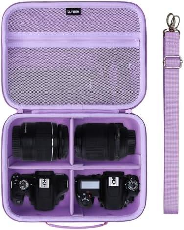 Medium Camera Case Bag for Canon/Sony/Nikon Camera and Multiple Lens Purple by LTGEM