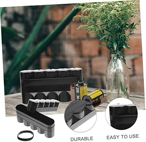 Artibetter 2pcs Box Film Storage Box Desktop Carrying Case Desktop Case Desktop Stand Film Canisters Desktop Protector Film Canister Holder 35mm Film Holder Plastic Empty Box with Cover - Image 5
