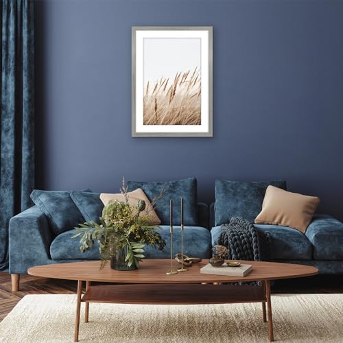 Americanflat 20x28 Poster Frame - Matted to 16x24 - Engineered Wood - Grey - Image 4