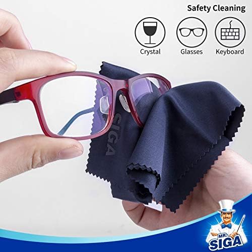 MR.SIGA Microfiber Glasses Cleaning Cloth, Spectacle Cleaner Cloth, 12 Pack - Image 4