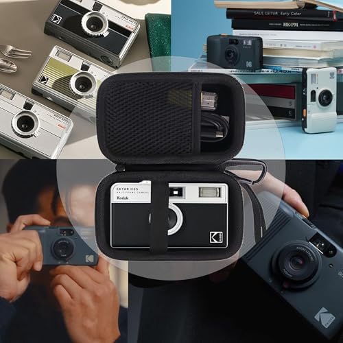 Hard EVA Carrying Storage Case Compatible with KODAK Snapic A1 35mm Film Camera/EKTAR H35N Half Frame Film Camera Protective Travel storage box (black) - Image 6