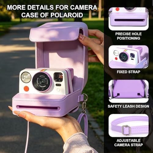 Camera Case for Polaroid Now/Now+ Gen2/3 Instant Film Camera,Purple - Image 3
