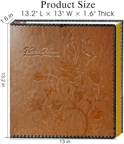 Brown Large Self-Adhesive Photo Album, PU Leather Cover - Image 6