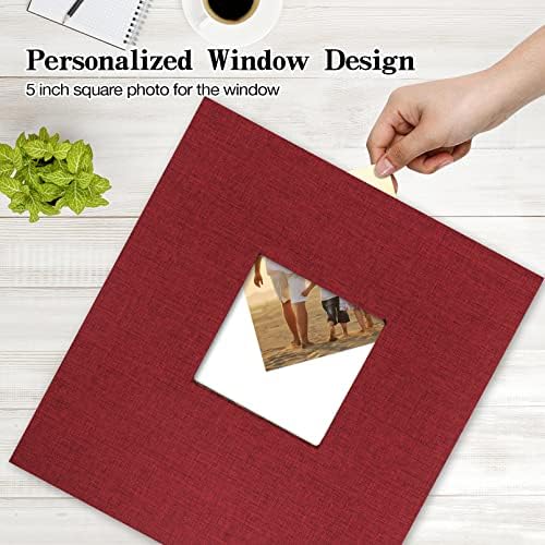 potricher Photo Album 4x6 Pictures, 1000 Pockets, Linen Cover, Red - Image 2
