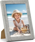 Vittanly 5x7 Picture Frame Made of Solid Wood for Wall or Tabletop, Grey by Vittanly