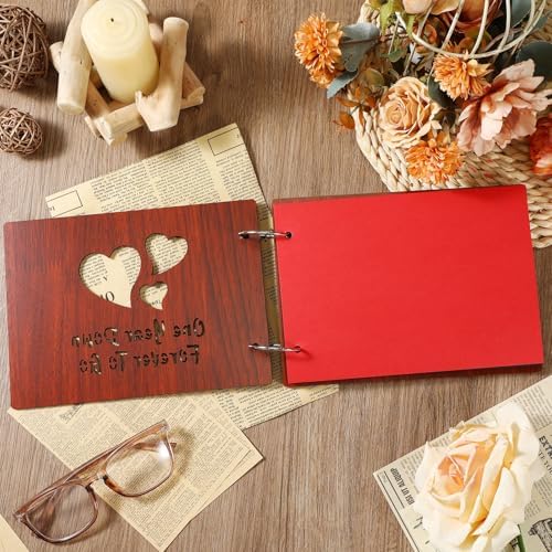 Cinnvoice Our First Year Scrapbook, 1-Year Down Photo Album for Couples Handmade DIY Memory Notebook Family Photo Album for Couples Husband Wife Memory Book(One Year Down) - Image 4