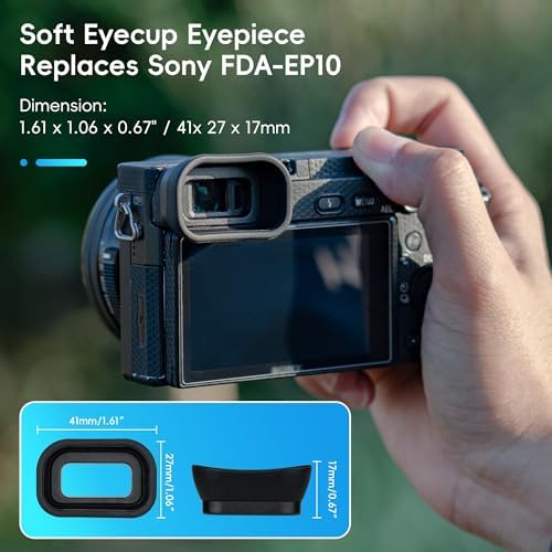 Kiorafoto Extended A6000 A6100 A6300 Eye Cup,Replace Sony FDA-EP10 - Image 2