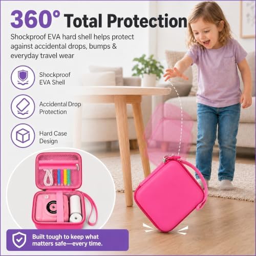 PAIYULE Kids Instant Print Camera Case for ESOXOFFORE for Dylanto Rosered - Image 6