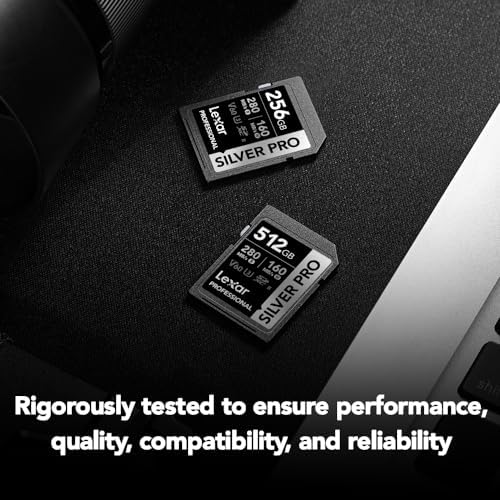 Lexar 512GB Silver PRO SD Memory Card, 280MB/s Read, 4K, V60, U3, UHS-II - Image 5