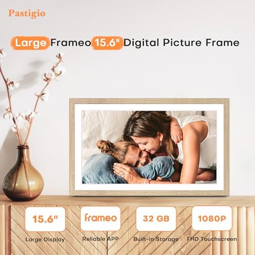 Digital Picture Frame, Frameo WiFi 15.6 Inch Large Digital Photo Frame 32GB - Image 2