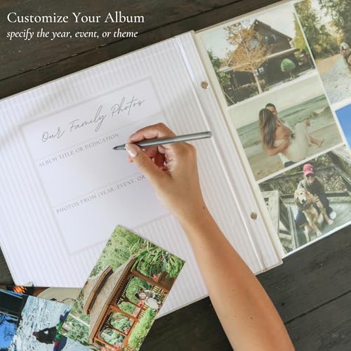 Family Photo Album 4x6 Pictures Large Linen Picture Book - Image 5