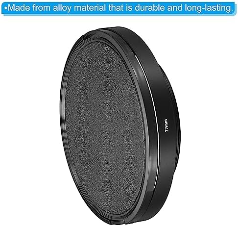 PATIKIL 77mm Lens Hood, Wide Angle Matte Surface Anti-Reflective Inside Hood with Cap and Cleaning Cloth for Camera Lens, Black for Nikon, for Fujifilm, for Pentax, for Leica - Image 4