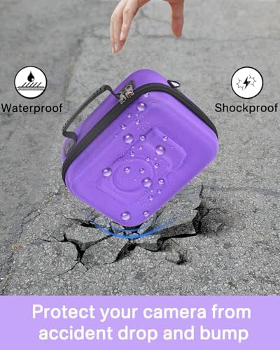 RAIACE Hard Case Compatible with Sony Alpha 7 II III IV/7R V Camera, for Nikon, for Canon, for Pentax and More. Mesh Pocket for Charger, Cables, Cards and Accessories. (case only) (Purple) - Image 6