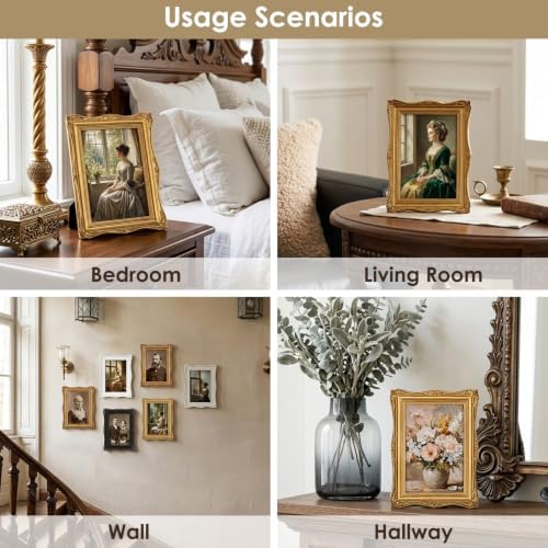 Gold Vintage Picture Frame 4x6, Classic Antique Photo Frame Decor - Image 7