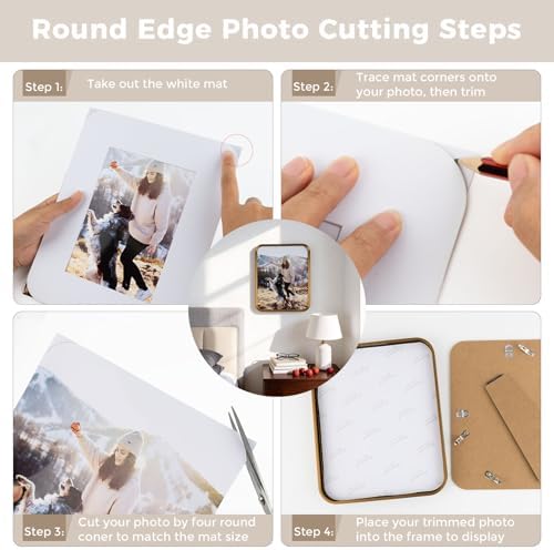 Golden State Art 8x10 Gold Aluminum Picture Frame Mat for 5x7 Real Glass - Image 4