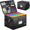 DEEGO Fireproof Document Box, Water-Resistant File Organizer Box with Lock by DEEGO