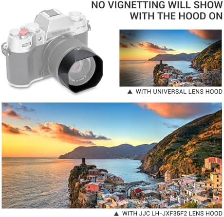JJC Lens Hood for Fuji XF 35mm F2 R WR, XF 23mm F2 R WR, XC 35mm F2 Lens - Image 5