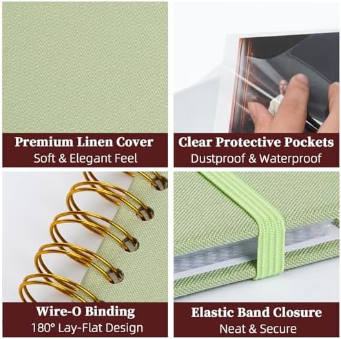 8.5x11 in DIY Photo Album Scrapbook, Window, Green - Image 6