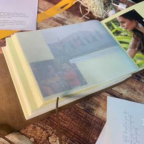 Leather Photo Album - Full Grain Vintage Picture Scrapbook, Medium - Image 4