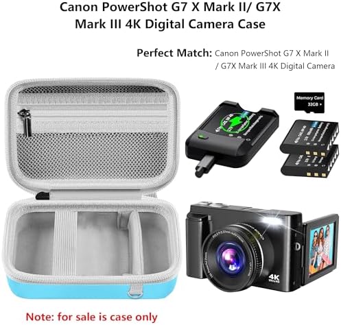 Leayjeen Vlogging Camera Case for Duluvulu/VJIANGER/Gavonde - Blue - Image 2