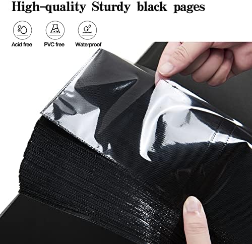 potricher Photo Album 4x6 Pictures, 600 Pockets, Linen Cover, Black - Image 4